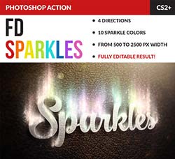 极品PS动作－魔幻荧光：Magic Sparkles Action for Photoshop